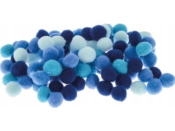 BREWIS Pomponger POM13 1cm blå (nyanser) 100st