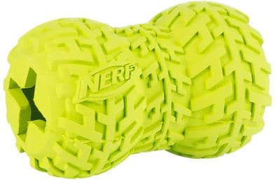 Gnisslande gummikula med NERF-snöre, M, röd/grön