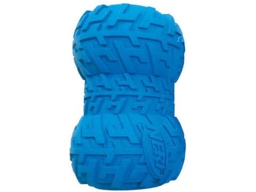 Gummi squeaky kule med slitebane NERF, L, blå/rød, m