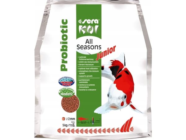 Sera Koi Junior All Seasons Probiotic 5 kg - pokarm specjalny