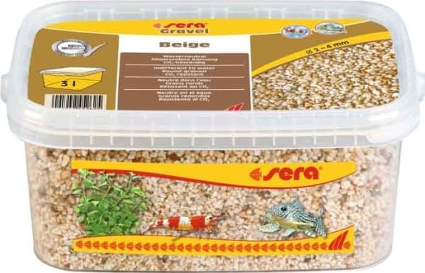 Sera Gravel Beige akvariegrus, 2 - 4 mm, 3 l, beige