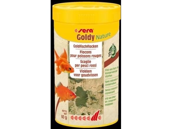Sera Goldy Nature 250 ml, płatki -pokarm premium