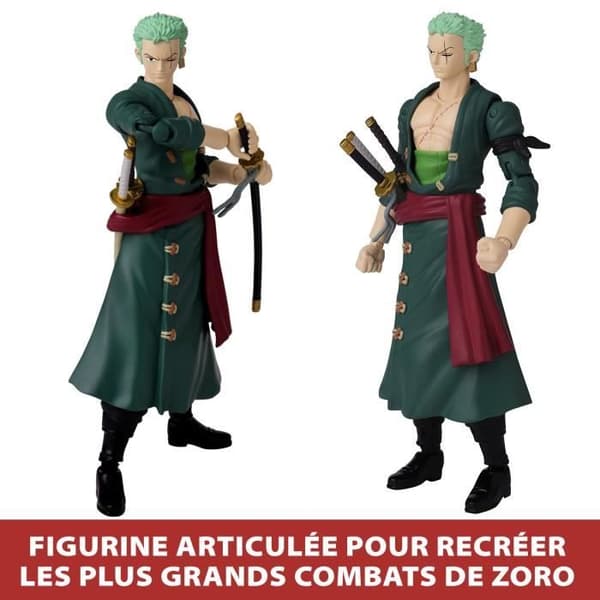 BANDAI Anime Heroes - One Piece - Anime hjältar 17 cm figur - Roronoa Zoro