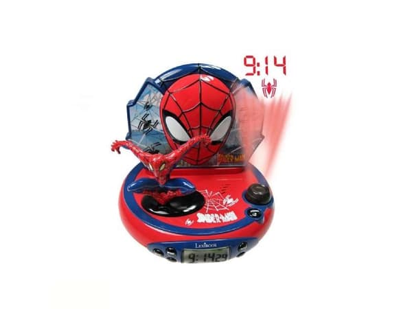 alarm clock with projector spider man lexibook rp500sp