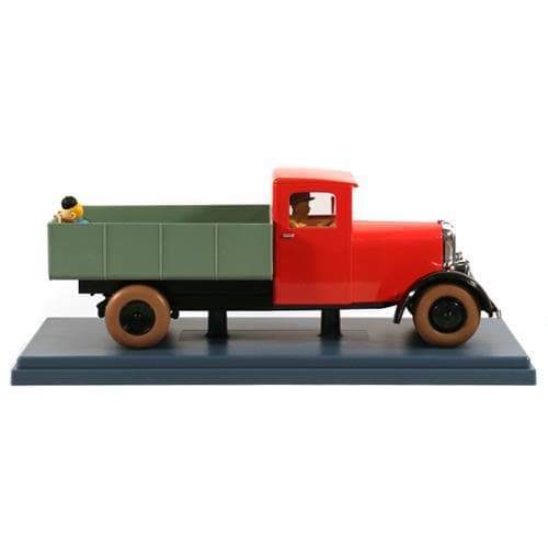 Tintin - 1:24 Modellbil #49 - Röd Lastbil (Blå Lotus)