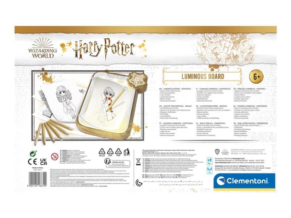 Clementoni HARRY POTTER - LUMINOUS BOARD, Children''s drawing stencil set, 7 vuosi/vuosia