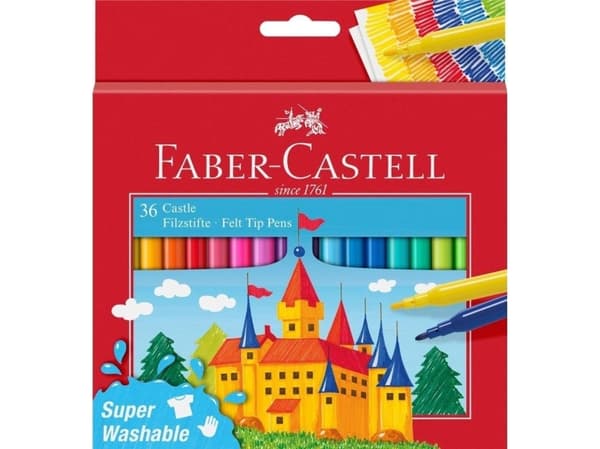 Faber-Castell 554203, 36 farger, Projektil spiss, Flerfarget, Rund, 36 stykker
