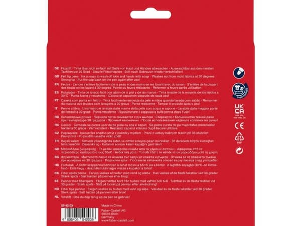 Faber-Castell 554203, 36 farger, Projektil spiss, Flerfarget, Rund, 36 stykker