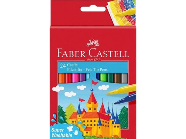Faber-Castell 554202, 24 färger, Rundad spets, Multifärg, Rund, 24 styck
