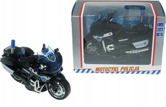 Hipo Motorcykelpolis 13cm med körljus, ljud M1217U