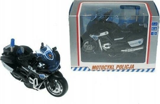 Hipo Motorcykelpolis 13cm med körljus, ljud M1217U