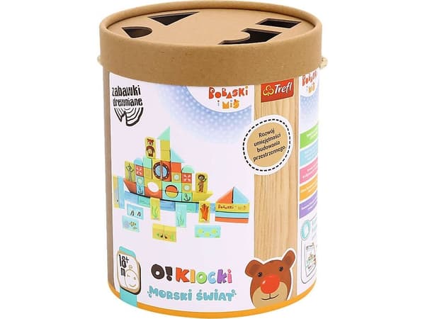 Trefl Wooden toy - O! Blocks. The sea world of TREFL