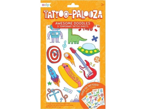 Värikkäitä ilmapalloja pestävä Tattoo Palooza - Scribbles muistikirjaa