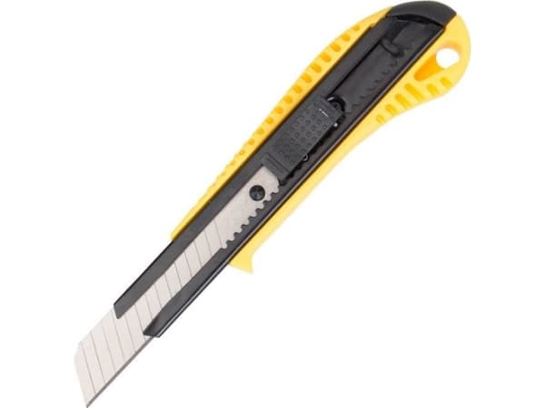 Delikniv med brukket blad Deli Tools EDL003, SK5, 18mm (gul)