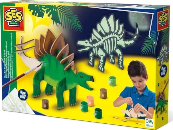 SES Creative Rakenna itse dinosaurus - Luminescent - puu