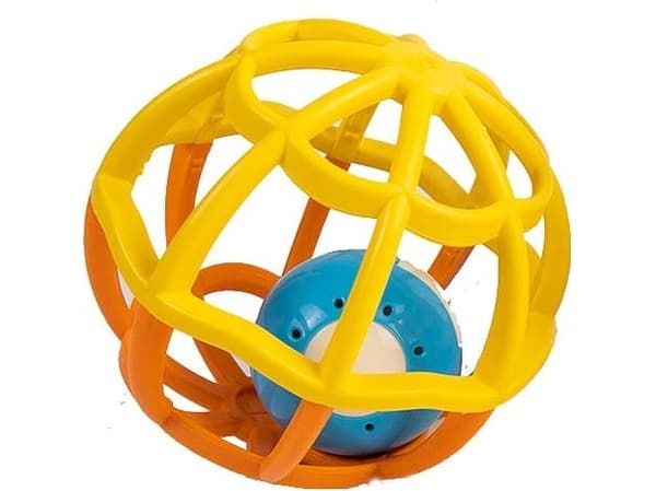 Smily Play skallra med mjuk boll orange