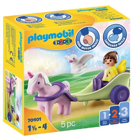 1,2,3 - Unicorn vagn med älva (70401)