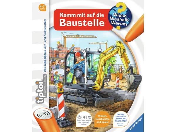 Ravensburger Wieso? Weshalb? Warum? Komm mit auf die Baustelle, 4 år, Flerfarget