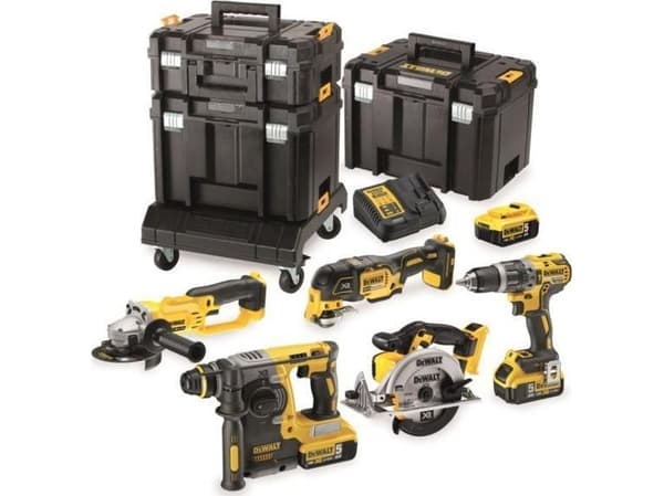 DEWALT COMBO 18V 6 - ELEMENTOWY + 3 x 5,0Ah + 3x TSTAK DCK654P3T DCK654P3T