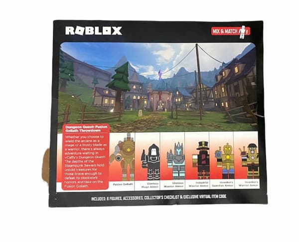 ROBLOX Action Figure ROBOT Collection DUNGEON QUEST GOLIATH THROWDOWN