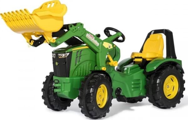 Rolly Toys John Deere pedaltraktor X-Trac Premium bøtte stille hjul
