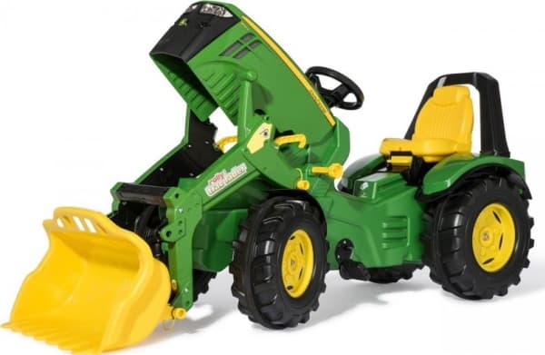 Rolly Toys John Deere pedaltraktor X-Trac Premium bøtte stille hjul