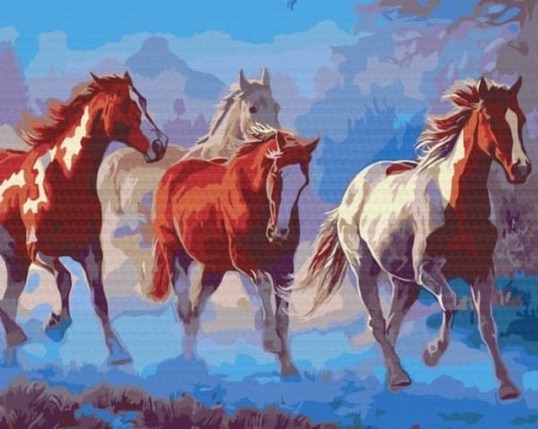 Symag Paint it! Maling etter tall. Hester 40 x 50 x 1,5 cm