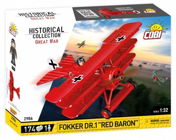 COBI HC SUURI SOTA 2986 FOKKER DR.I RED BARON AIRCRAFT 174 KL.