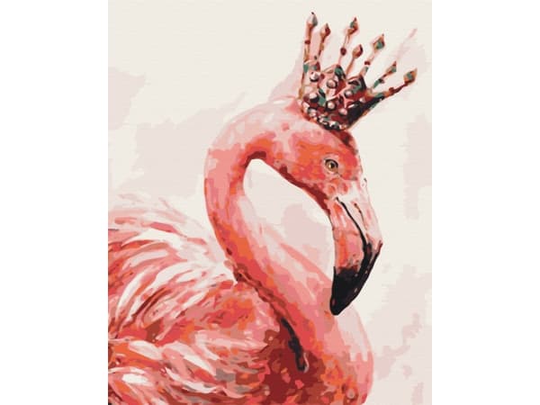 Symag Paint it! Maling etter tall. Flamingo med krone 40 x 50 x 1,5 cm