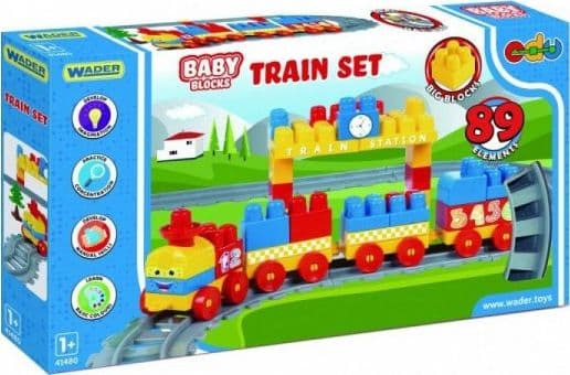 Baby Blocks Train 3,35 m 89 elementer