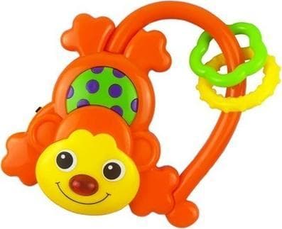 Musical rattle - monkey pom/sun KP-0593