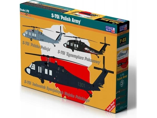 Olymp Aircraft Sikorsky S-70i 1:72 F-23 helikopterin malli liimattavaksi yhteen