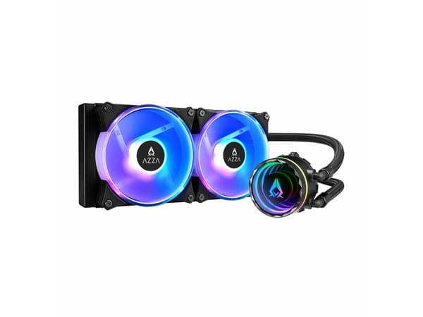 Azza BLIZZARD SP 240, Allt-i-ett vätskekylare, 24 cm, 62,1 cfm, Svart
