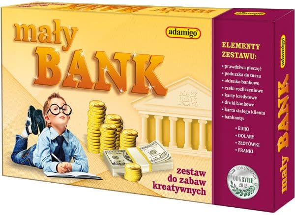 En liten bank för kreativa lekar