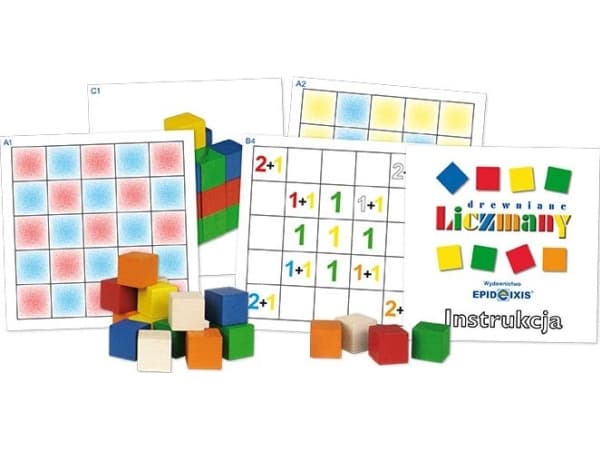 Wooden counters. educational blocks