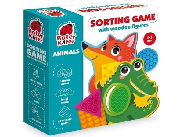 sorting game with wooden figures educational animals rw4204