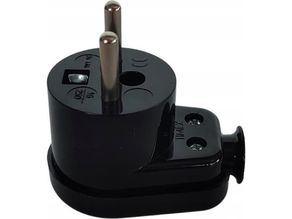 Orno ORNO RUBBER PLUG WITH A MOUNT IP44 BLACK 2P + WITH WT-16/BLACK