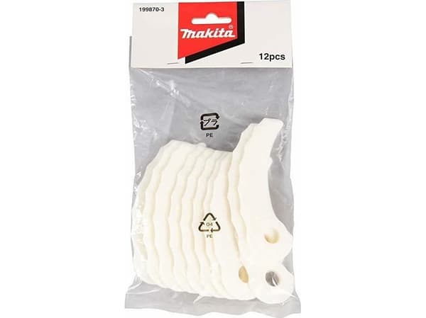 Makita 199870-3, Hekketrimmerblad, Hvit, Plast, DUR369A, DUR369L, UR101C, UR201C, 12 stykker, 305 mm