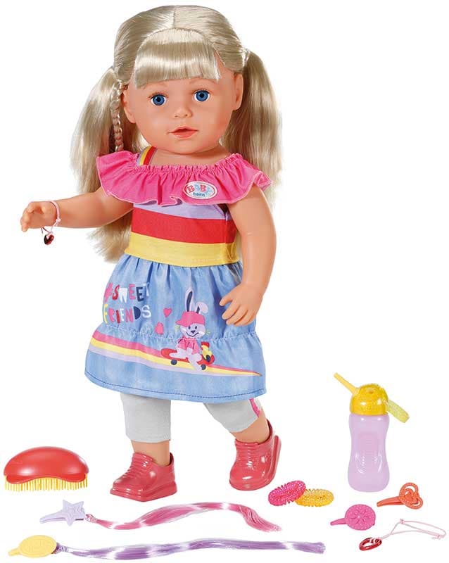 Baby Born Blond Interaktiv Docka Sister Soft Touch 43 cm