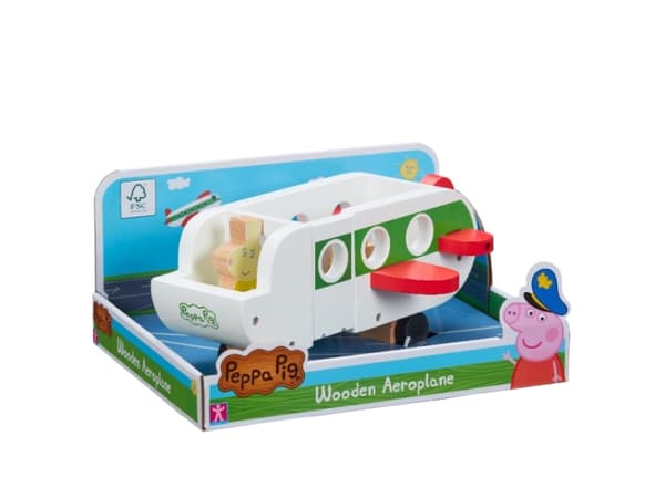 Peppa Wood Play Airplane & Figure
