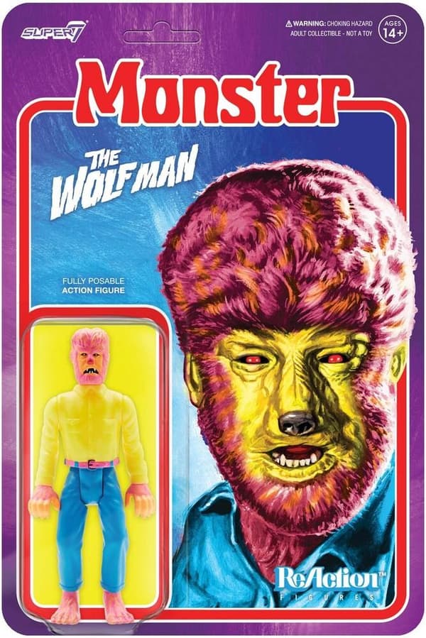 Samlarfigur: Universal Monsters Reaction Figure - The Wolf Man (Costume Colors)