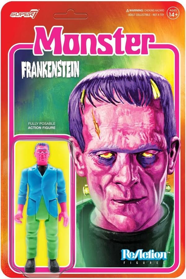 Samlarfigur: Universal Monsters Reaction Figure - Frankenstein (Costume Colors)