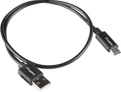 KAAPELI USB-C(M)-&gt;USB-A(M) 2.0 1M MUSTA LAATIKKO QC 3.0 LANBERG