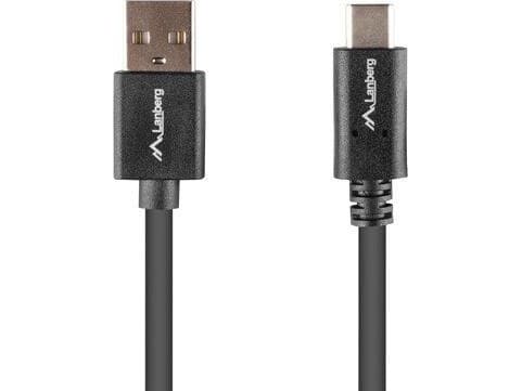 KAAPELI USB-C(M)->USB-A(M) 2.0 1M MUSTA LAATIKKO QC 3.0 LANBERG