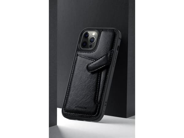 Nillkin Nillkin Aoge läderfodral flexibelt pansarskodd äkta läderfodral med ficka iPhone 12 mini brun