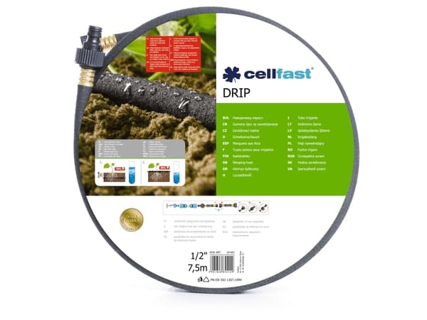CELLFAST DRYPPVANNING HAGESLANGE STØRRELSE: 1/2" LENGDE: 7,5 m
