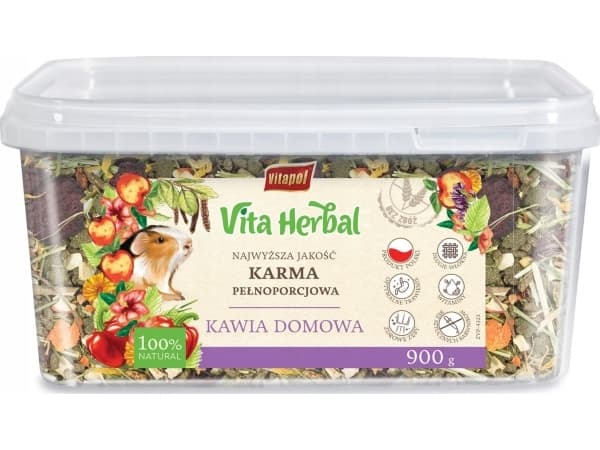 Vita Urte fullfôr for marsvin, bøtte, 900g