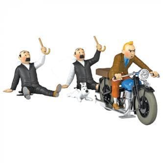 Tintin - 1:24 Modellbil 70 Tintin Motorcykel