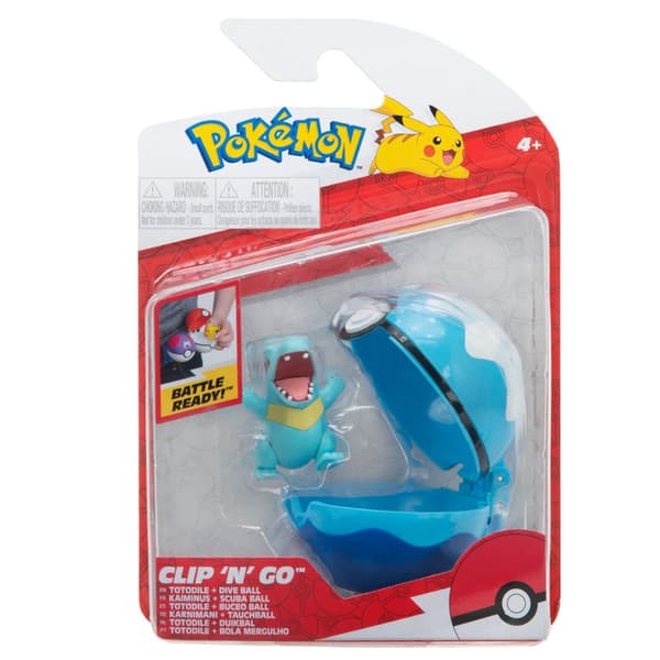 Pokemon Clip n Go Totodile & Dive Ball