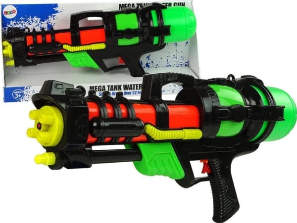 LeanToys Large Water Rifle Pistol 1080 ml Green Range 10 m